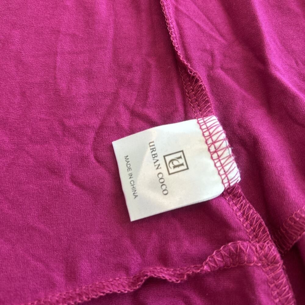 NWT Urban CoCo Women's Open Front Cardigan Long Sleeve Irregular Hem Pink XL - Picture 8 of 14